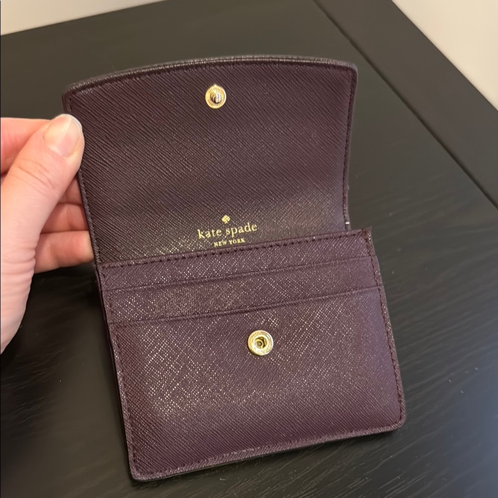Kate Spade Purple Textured Leather Wallet - Picture 3 of 6